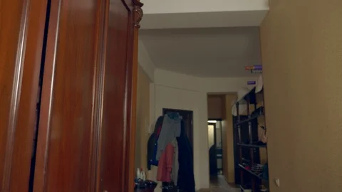 The Naked Man Is Hiding In The Wardrobe Stock Video Pond