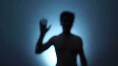 Naked man near death experience Stock Footage
