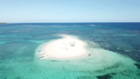 Naked Siargao Island drone view Philippines aerial  Stock Footage