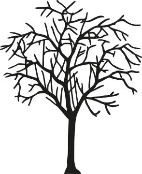 Naked tree without leaves Stock Illustration