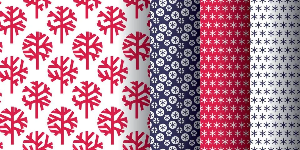 Naked winter tree simple pattern Stock Illustration