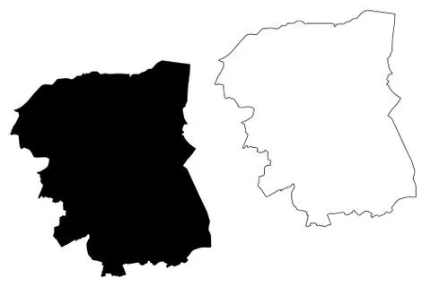 Nakhon Pathom Province map vector.... Stock Illustration