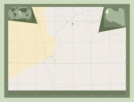 Nalut, Libya. Open Street Map Illustrazione stock