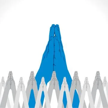 Namaskar hand pose background vector Illustration