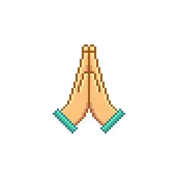 Namaste icon Pixel Stock Illustration