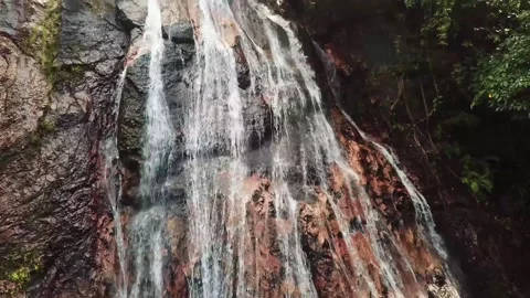 Namaung waterfall landscape on koh samui in Thailand Stock Footage 143610984