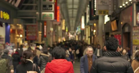 Namba dotombori crowded streets 스톡 동영상 59699692