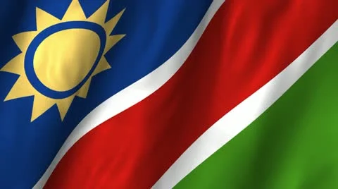Nambia Waving Flag Stock Footage 12313912