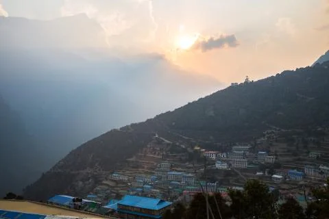 Namche Bazaar Stock Photos