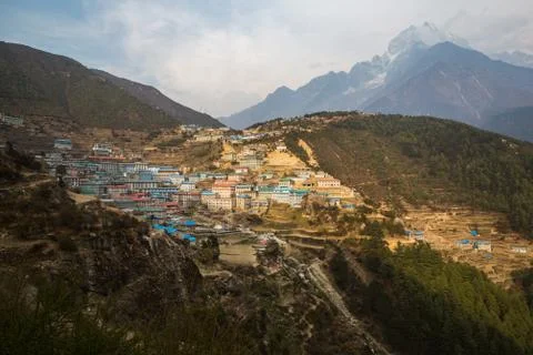 Namche Bazaar Foto stock