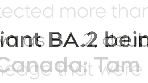 Name of the BA.2 OMICRON COVID-19 strain in the lines of electronic publications Stockbeeldmateriaal 169459521