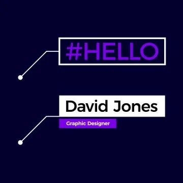 Name Callout Title. Textbox. Vector Illustration On Black Background Stock Illustration