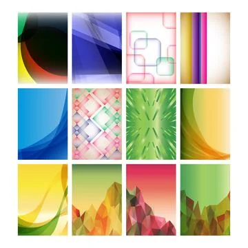 Name card template set Stock Illustration