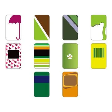 Name card template set Stock Illustration