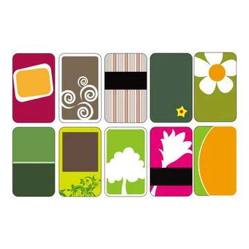 Name card template set Illustrazione stock