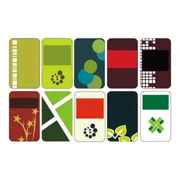 Name card template set Stock Illustration