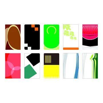 Name card template set 스톡 일러스트