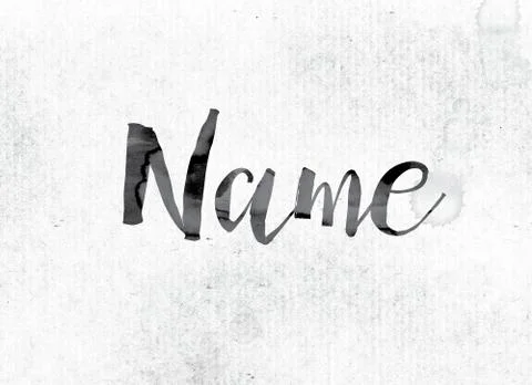 Name Concept Painted in Ink Stock Illustration