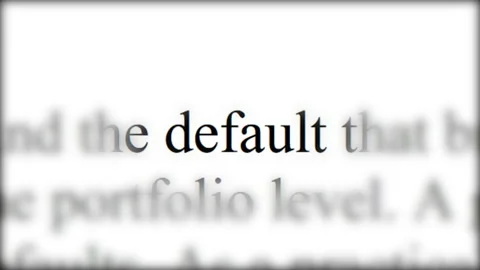 Name of the economic default in the lines of electronic publications. 库存影片 166496977