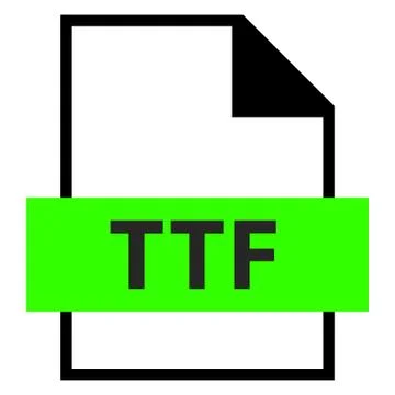 Name Extension TTF Type Illustrazione stock