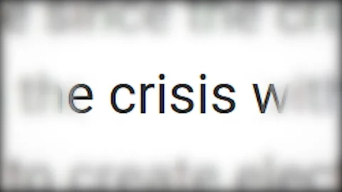 Name of the global crisis in the lines of electronic publications. Stock Footage 167027768