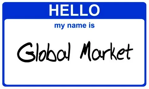 Name global market Stock Illustration