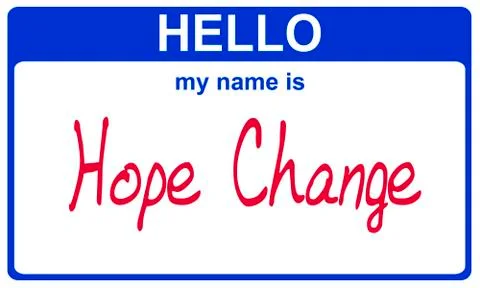 Name hope change Stock Illustration