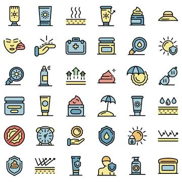 NAME icons vector flat Stock Illustration