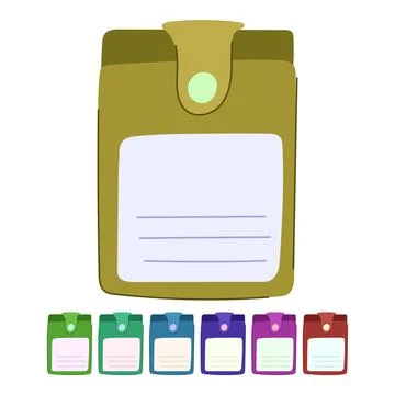 Name id card vector cartoon graphic Stock Illustration