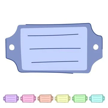 Name nameplate vector cartoon graphic Stock Illustration