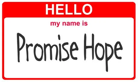 Name promise hope Stock Illustration