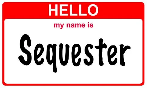 Name sequester Stock Illustration