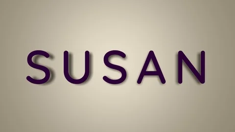 Name is Susan Video stock 124700320
