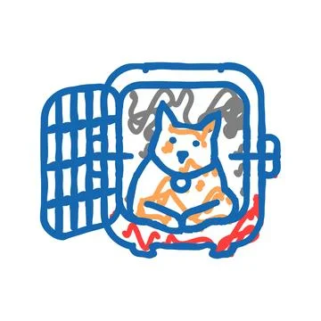 Name tag cat breeding icon doodle illustration Stock Illustration