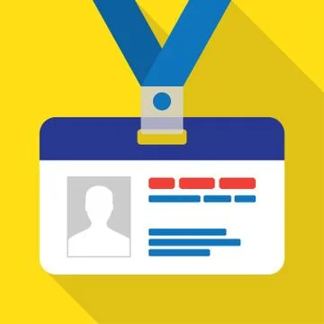 Name tag for ID Stock Illustration
