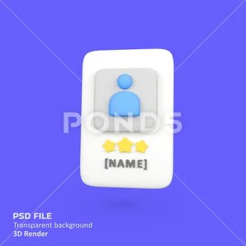 Name tag isolated 3d render icon illustration Plantilla PSD
