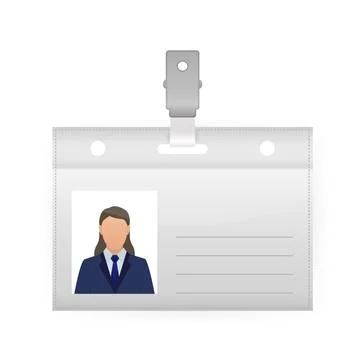 Name tag vector illustration on white background. Blank template. Vector, flat Stock Illustration
