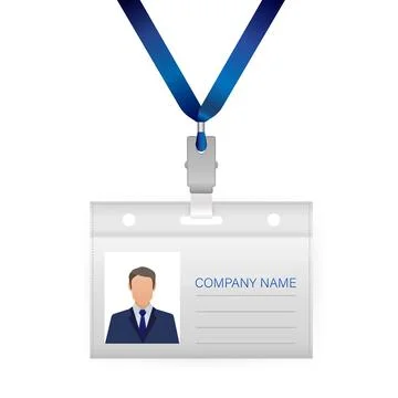 Name tag vector illustration on white background. Blank template. Vector, flat Иллюстрация