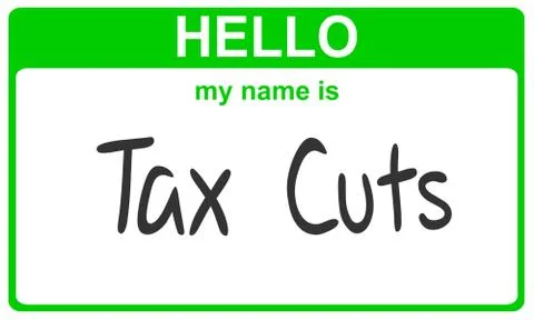 Name tax cuts Stock Illustration