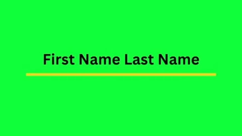 Name Title Animation Template Lower Third Style with Green Background Stock Footage 310028474