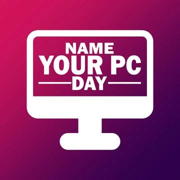 Name Your PC Day Vector illustration Stockillustratie