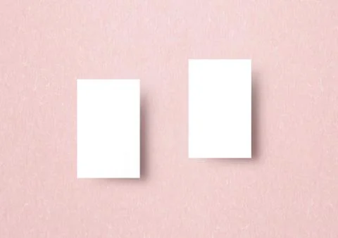 Namecard mockup template gradient pastel textured paper background Stock Illustration