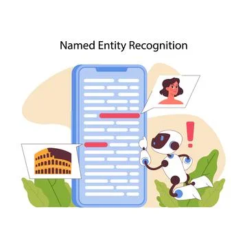 Named entity recognition concept. Flat vector illustration Stockillustratie