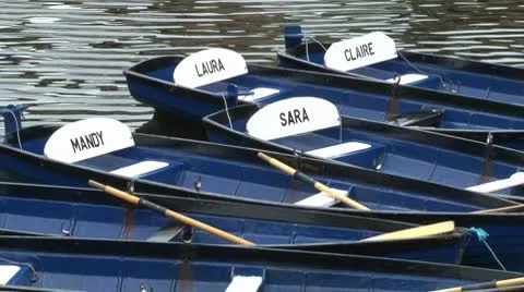 Named Rowing Boats Stock Footage 10761180