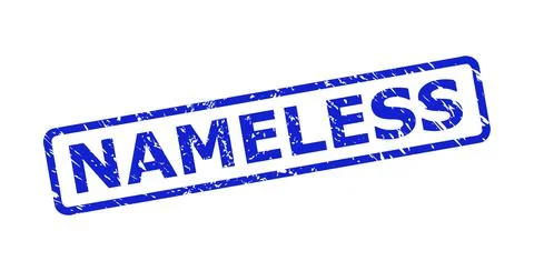 NAMELESS Stamp with Corroded Surface and Rounded Rect Frame Stock Illustration