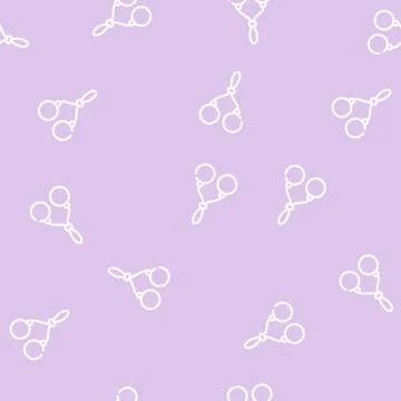 Nameplate label for cat line vector seamless pattern Stock Illustration