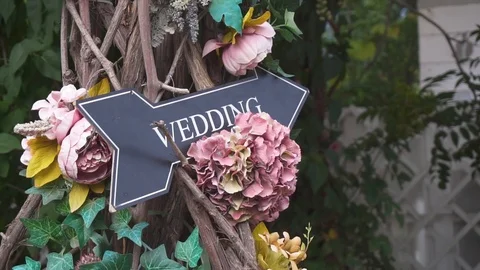 Nameplate wedding Stock Footage 107707824