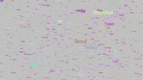 Names of Cities, Cities of the World, 4K Stock Footage 81183231