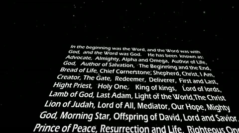 NAMES OF JESUS - HD 库存影片 12719721