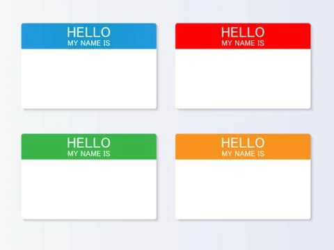 Nametag vector illustration Stock Illustration